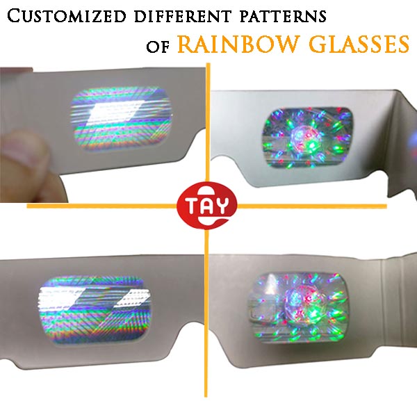Wholesale Cardboard Paper 3D Rainbow Glasses
